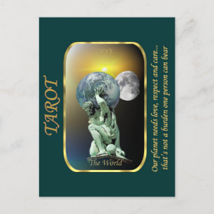 Cartão Postal Carta de Tarot - O Mundo