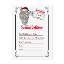 Carta dos Papais noeis do Polo Norte às crianças