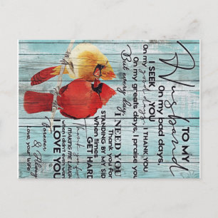 Cartão Postal Carta Para Marido Decoração Familiar