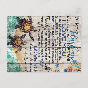 Cartão Postal Carta Para o Meu Marido Decoração de Família