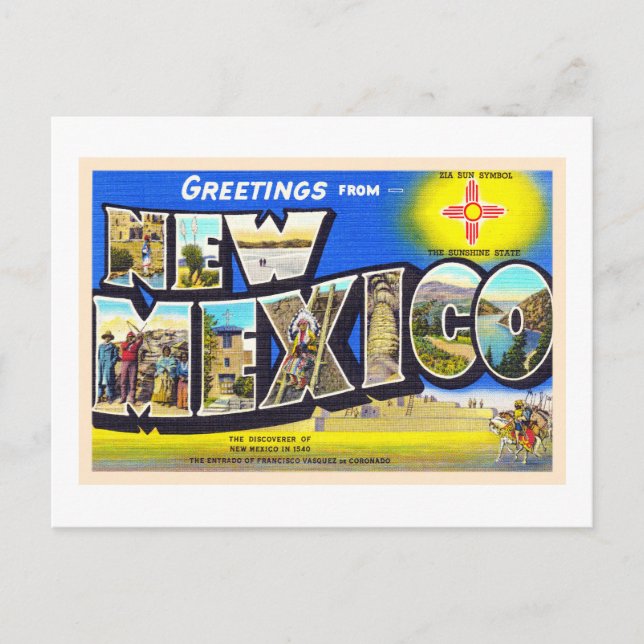 Cartão Postal Carta Postal 2 no Novo México NM Grande (Frente)