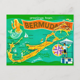 Cartão Postal Carta Postal Antiga da Sereia das Bermudas