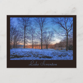 Cartão Postal Carta postal do Lago Scranton PA em Scranton Luz d