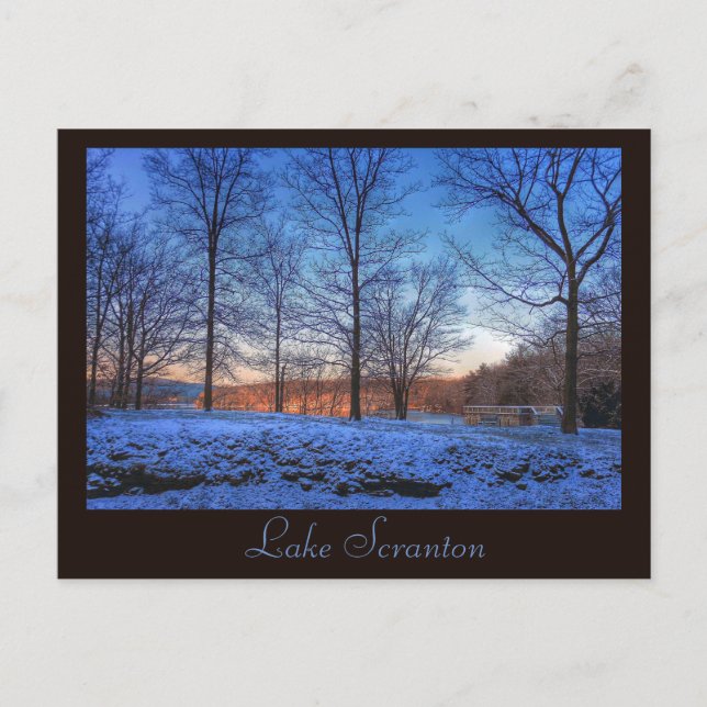 Cartão Postal Carta postal do Lago Scranton PA em Scranton Luz d (Frente)