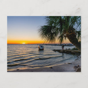 Cartão Postal Carta postal do pôr do sol da Gulf Breeze Florida
