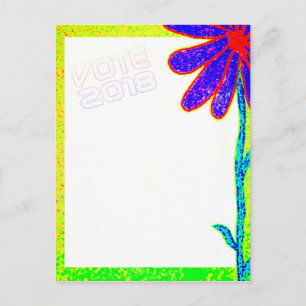 Cartão Postal Carta postal Wild Flower VOTE 2018