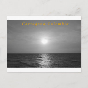 Cartão Postal Cartagena Cartão-postal preto e branco sunset