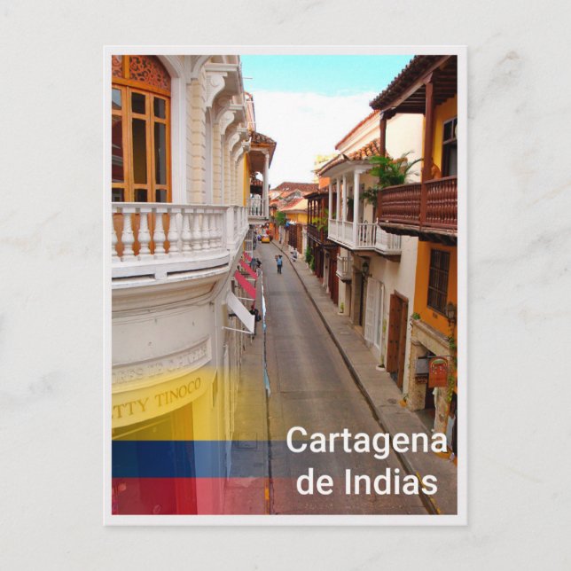 Cartão Postal Cartagena das Índias - Colômbia (Frente)