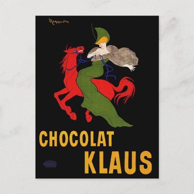 Cartão Postal Cartão: Chocolat Klaus - Leonetto Cappiello (Frente)