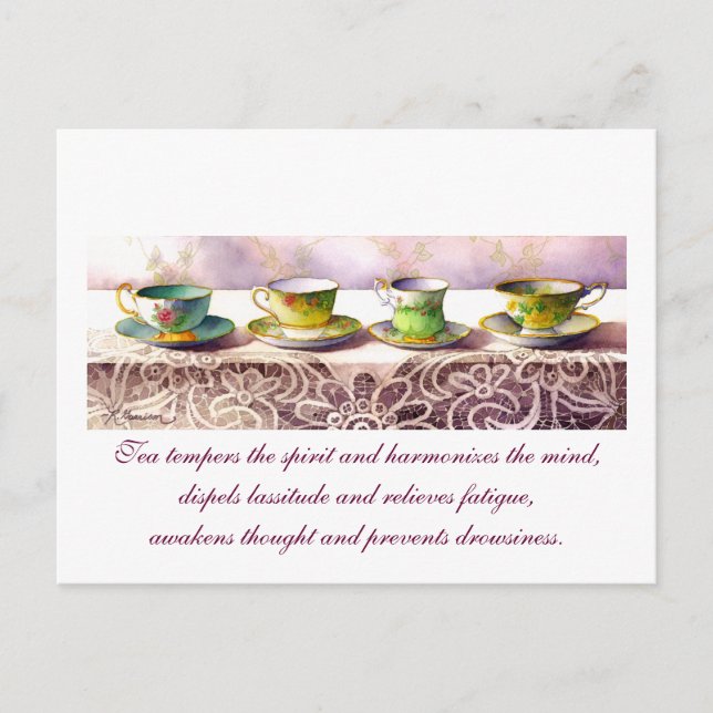 Cartão Postal Cartão-postal 0001 Linha de Teacups Lu Yu (Frente)