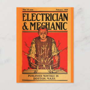 Cartão Postal Cartão-postal "1913 Feb-Eletriciano e Mecânico"