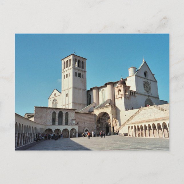 Cartão Postal Cartão-postal A Basílica de Assisi, Úmbria Itália (Frente)