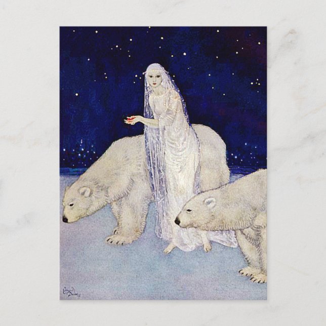 Cartão Postal Cartão-postal: A donzela da neve (Frente)