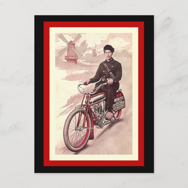Cartão Postal Cartão-Postal À Volta Da Motocicleta M-M Turística (Frente)