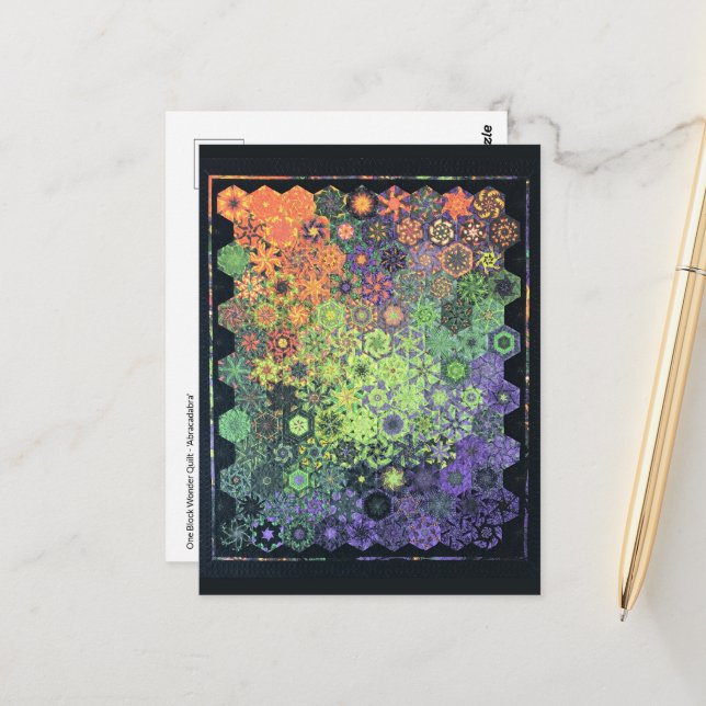 Cartão Postal Cartão-postal Abracadabra Quilt (Frente/Verso In Situ)