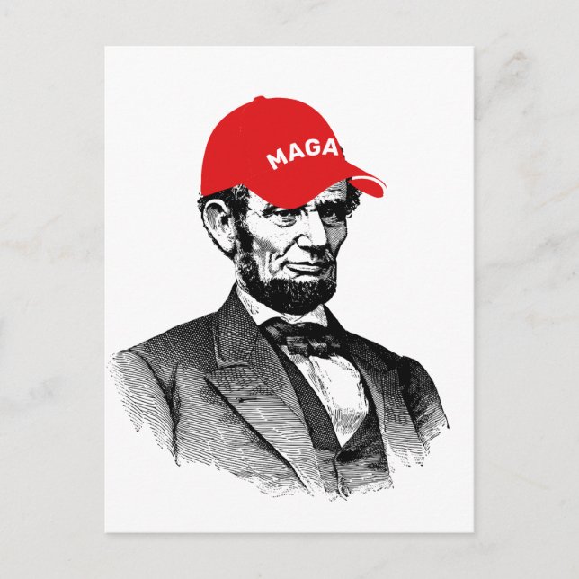 Cartão Postal Cartão-postal Abraham Lincoln MAGA (Frente)