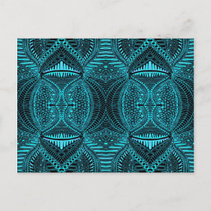 Cartão Postal Cartão-postal Abstrato Azul