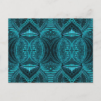 Cartão Postal Cartão-postal Abstrato Azul