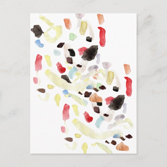 Cartão Postal Cartão-postal Abstrato Colorido Moderno (Frente)