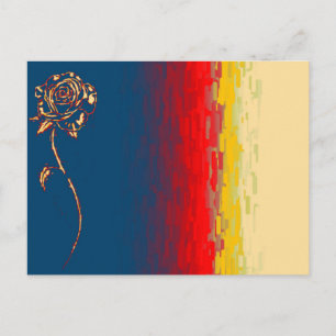 Cartão Postal Cartão-postal abstrato Rosa