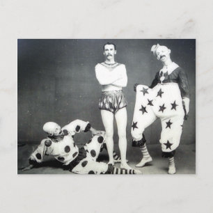 Cartão Postal Cartão-postal Acrobat e Palhaços