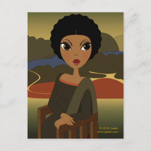 Cartão Postal Cartão-postal Afro'na Lisa