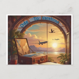 Cartão Postal Cartão-postal AI Ode To Vacations