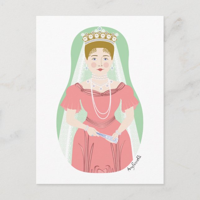 Cartão Postal Cartão-postal Alexandra Feodorovna Romanova Matryo (Frente)