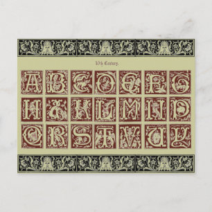 Cartão Postal Cartão-postal alfabético