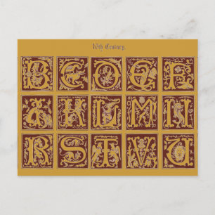Cartão Postal Cartão-postal alfabético