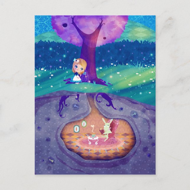 Cartão Postal Cartão-postal Alice no País das Maravilhas (Frente)