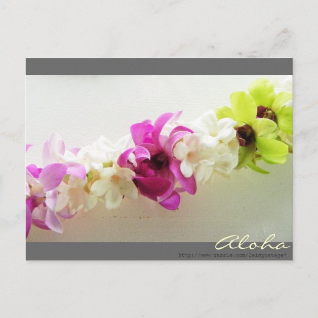 Cartão Postal Cartão-postal Aloha Lei Hawaii (Frente)