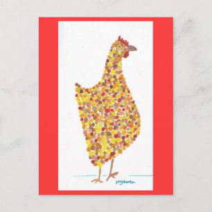 Cartão Postal Cartão-postal amarelo de caneta