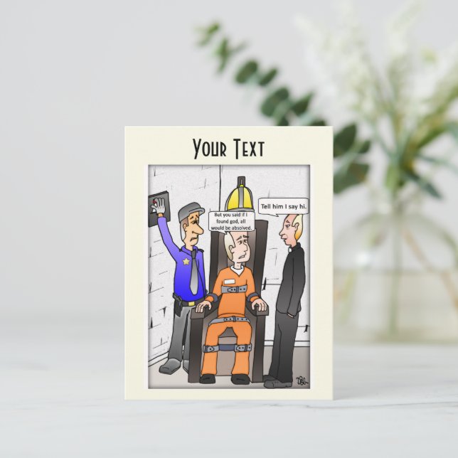 Cartão Postal Cartão-postal amarelo pálido salvo (Em pé/Frente)