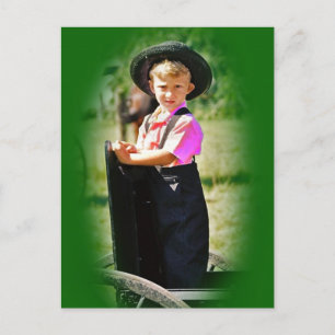 Cartão Postal Cartão-postal Amish Boy