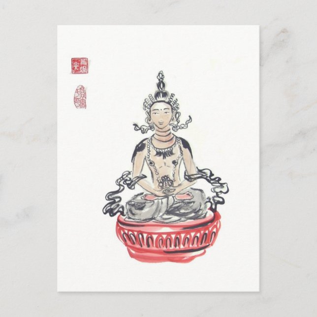Cartão Postal Cartão-postal Amitayus Buddha Art (Frente)
