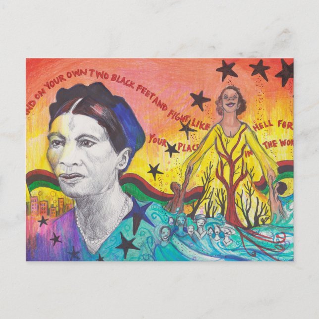 Cartão Postal Cartão-postal Amy-Jacques Garvey (Frente)