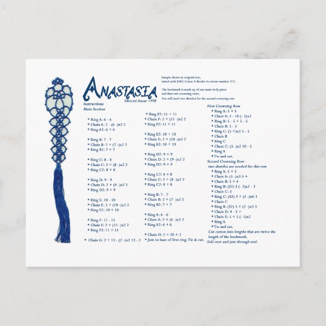 Cartão Postal Cartão-postal Anastasia (Frente)