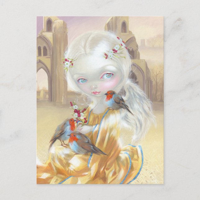 Cartão Postal Cartão-postal "Angel at Glastonbury Abbey" (Frente)