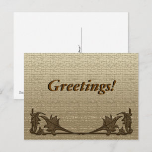 Cartão Postal Cartão-postal - Angle Irons e Linen