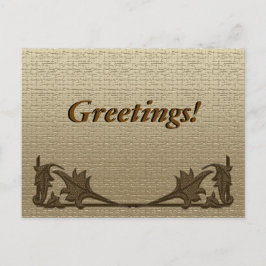 Cartão Postal Cartão-postal - Angle Irons e Linen