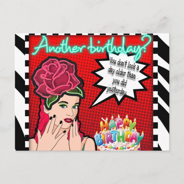 Cartão Postal Cartão-postal-aniversário (Frente)