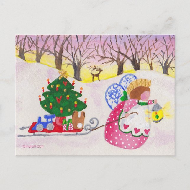 Cartão Postal Cartão-postal Anjo Pulando (Frente)