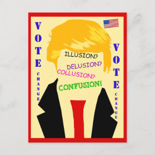 Cartão Postal Cartão-postal Anti-Trump Voto para a mudança
