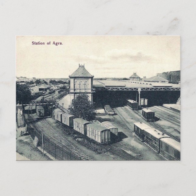 Cartão Postal Cartão-postal antigo - Agra, Índia (Frente)