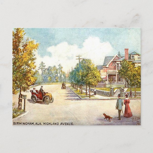 Cartão Postal Cartão-postal antigo - Birmingham, Alabama (Frente)