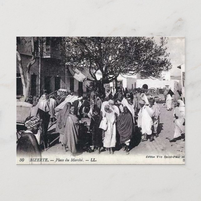 Cartão Postal Cartão-postal antigo - Bizerte, Tunísia (Frente)