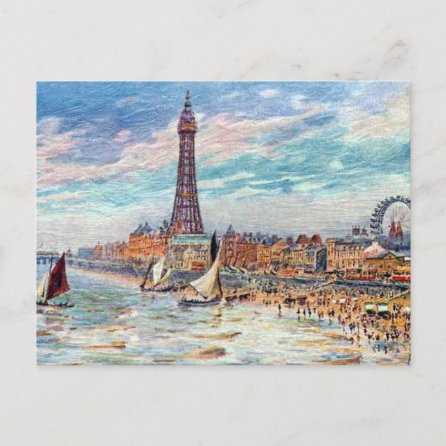 Cartão Postal Cartão-postal antigo - Blackpool, Lancashire (Frente)