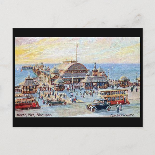 Cartão Postal Cartão-postal antigo - Blackpool, North Pier (Frente)