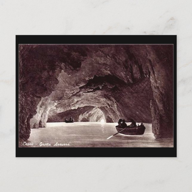 Cartão Postal Cartão-postal antigo - Blue Grotto, Capri, Itália (Frente)